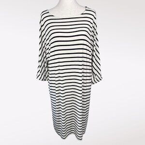 Daily Ritual Mid-Length Dress Jersey Striped Size Medium
